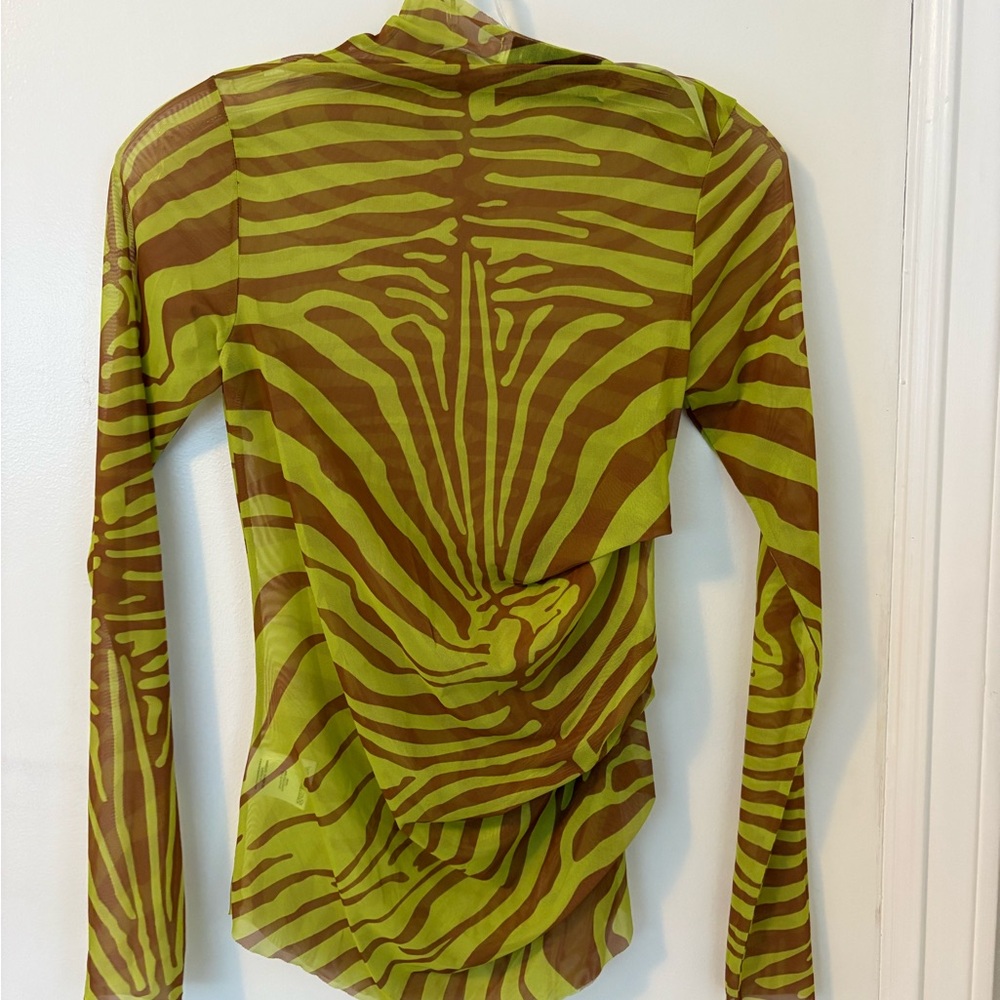 Marques Almeida Zebra Pattern Mesh Top - Picture 3 of 6